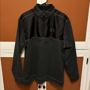 Harley-Davidson Men's Gothic Script Ribbed Knit Quarter-Zip Pullover XL
